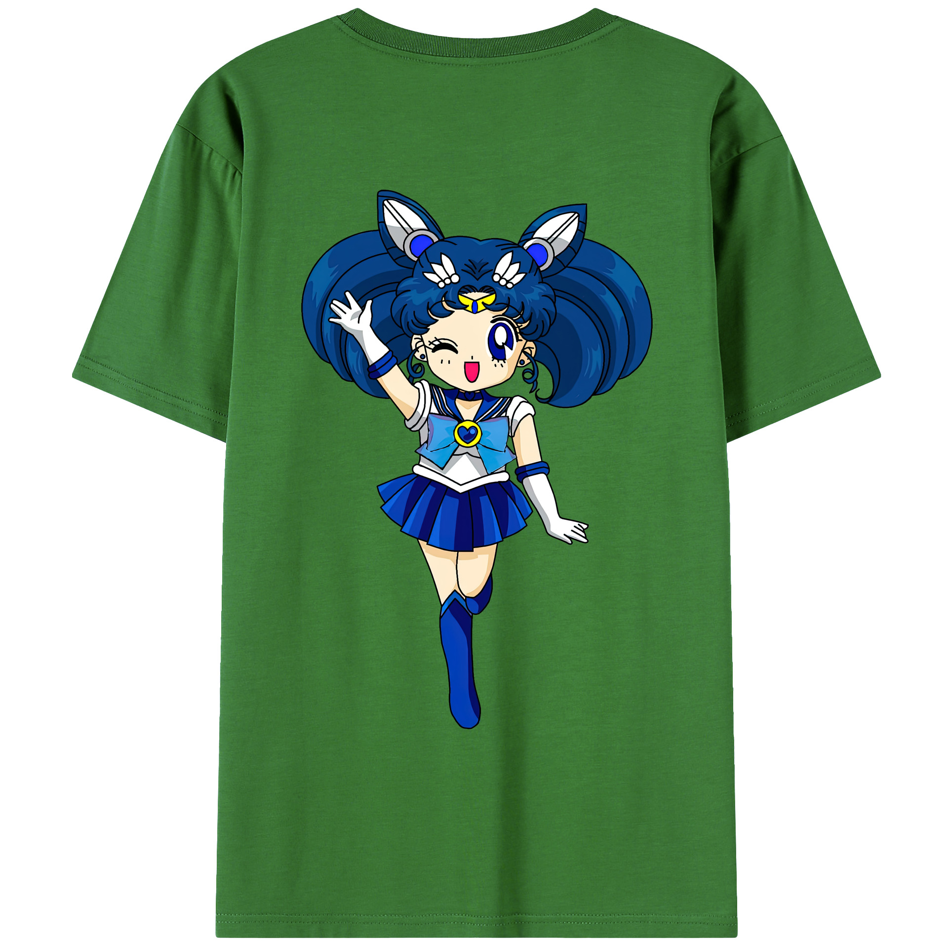 （画像用） 美少女戦士セーラームーン 水野 亜美 みずの あみ Sailor Moon Mizuno Ami レディース半袖Tシャツ(バックプリント)